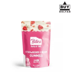 Delta 8 Bites Strawberry Cream Gummies Diamond 150mg